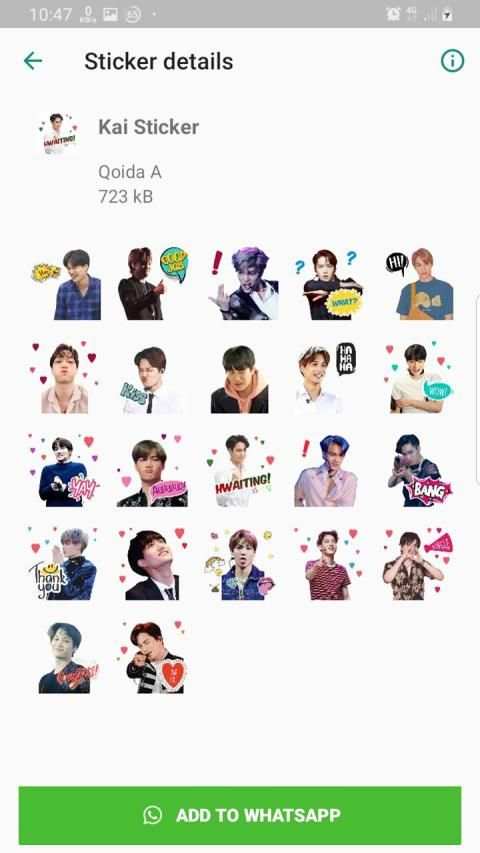 EXO WAStickerApps KPOP Idol for Whatsapp screenshot 4