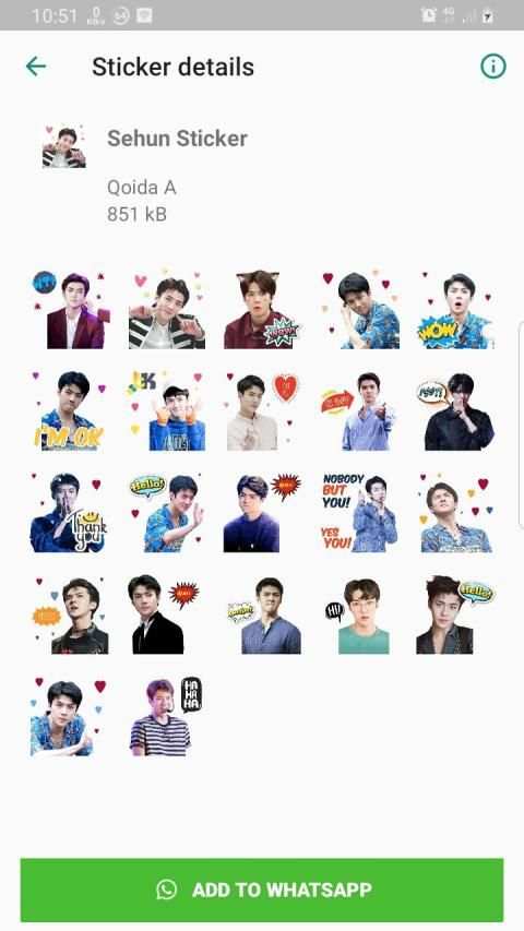 EXO WAStickerApps KPOP Idol for Whatsapp screenshot 3