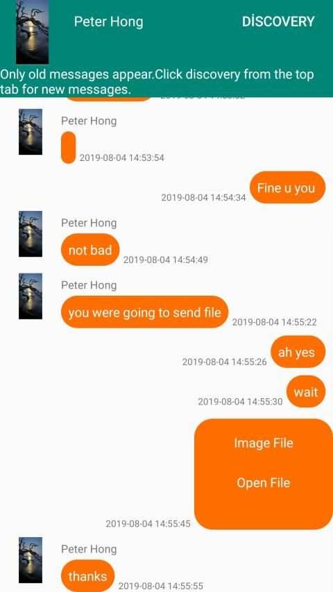 WifiChat screenshot 1