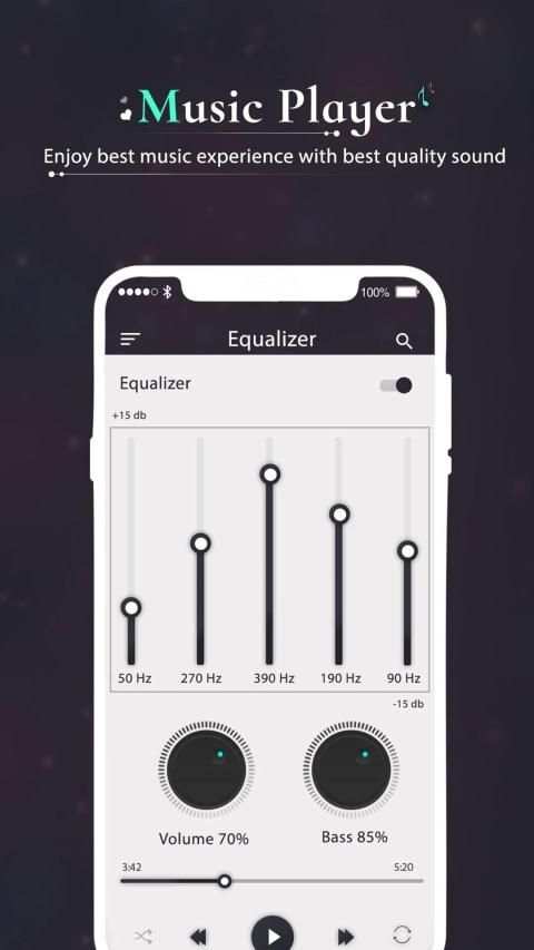 Music Player : MP3 Player & Audio Player स्क्रीनशॉट 2
