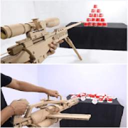 Weapons made of cardboard. Origami weapons.