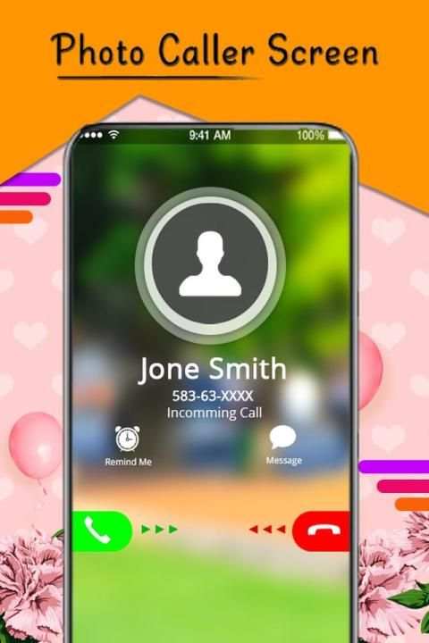 Photo caller Screen – full screen caller id screenshot 1
