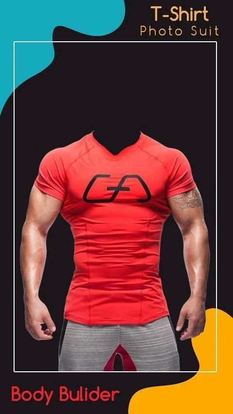 Men Body Builder T-Shirt Photo Suit screenshot 7