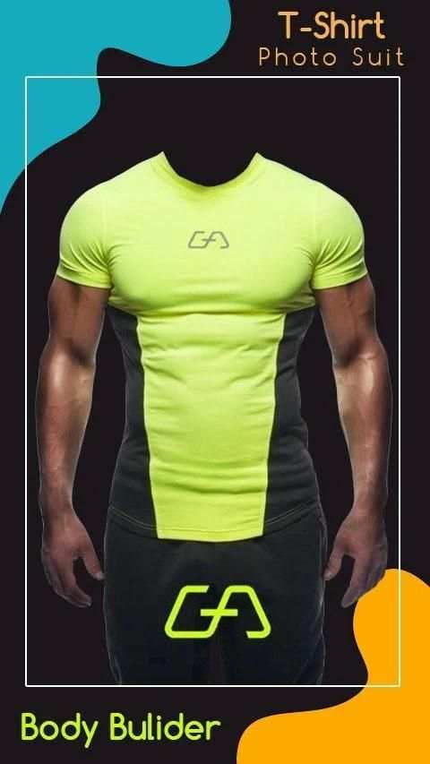 Men Body Builder T-Shirt Photo Suit screenshot 8