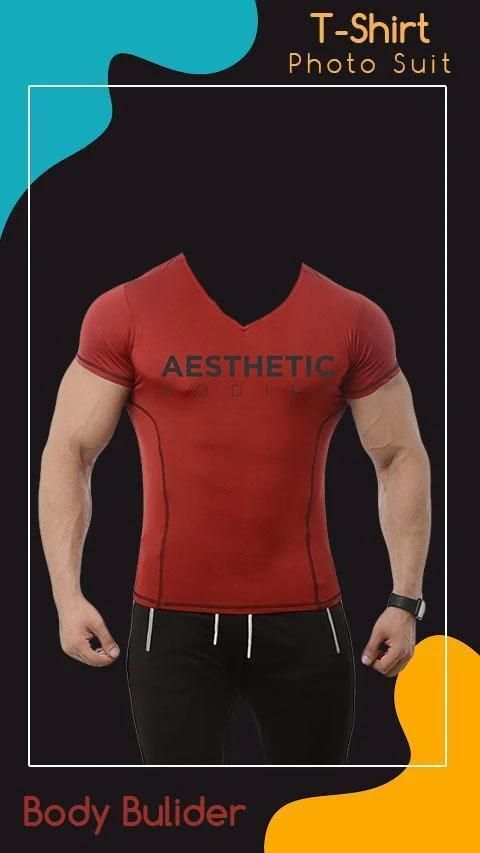 Men Body Builder T-Shirt Photo Suit screenshot 5