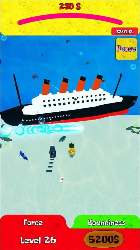 Sponge Tennis Simulator. 3D Bottom City Clash screenshot 5