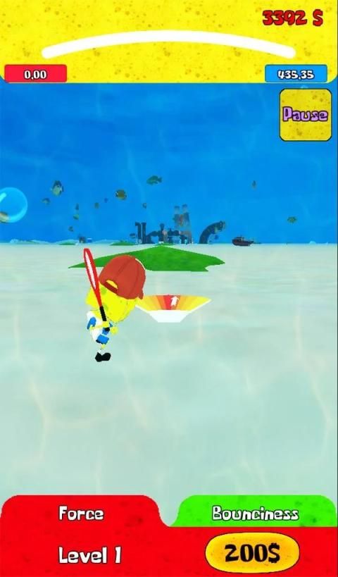 Sponge Tennis Simulator. 3D Bottom City Clash screenshot 1