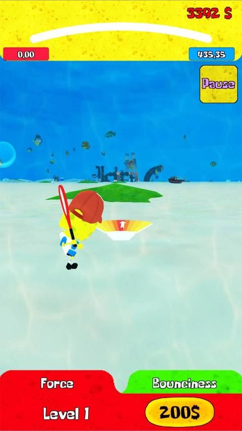 Sponge Tennis Simulator. 3D Bottom City Clash स्क्रीनशॉट 7