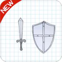 How To Draw Weapon Easy