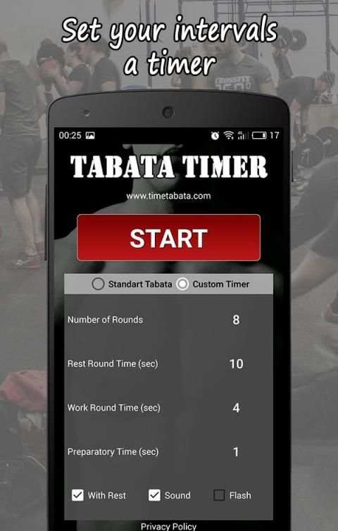 Tabata Timer L with Music स्क्रीनशॉट 4