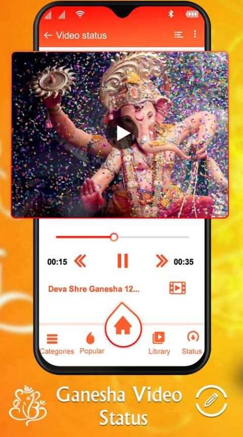 Ganesha Video Status - Full screen Video Status स्क्रीनशॉट 2
