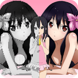 Girly Anime Sexy Bikini Pixel Art Color By Number आइकन