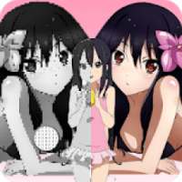 Girly Anime Sexy Bikini Pixel Art Color By Number