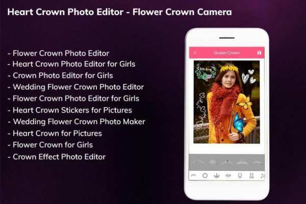 Crown Heart Photo Editor - Heart Crown Camera screenshot 7