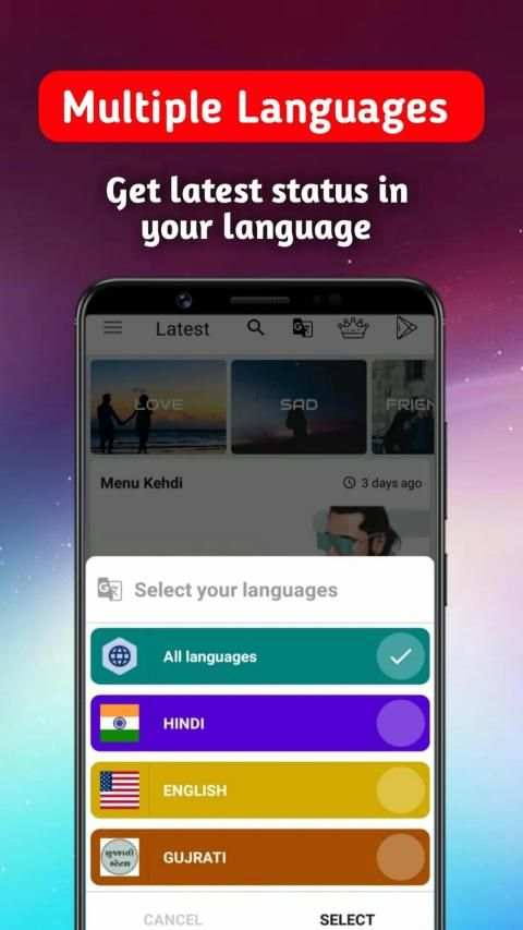 WidLy: FullScreen Video Status स्क्रीनशॉट 8
