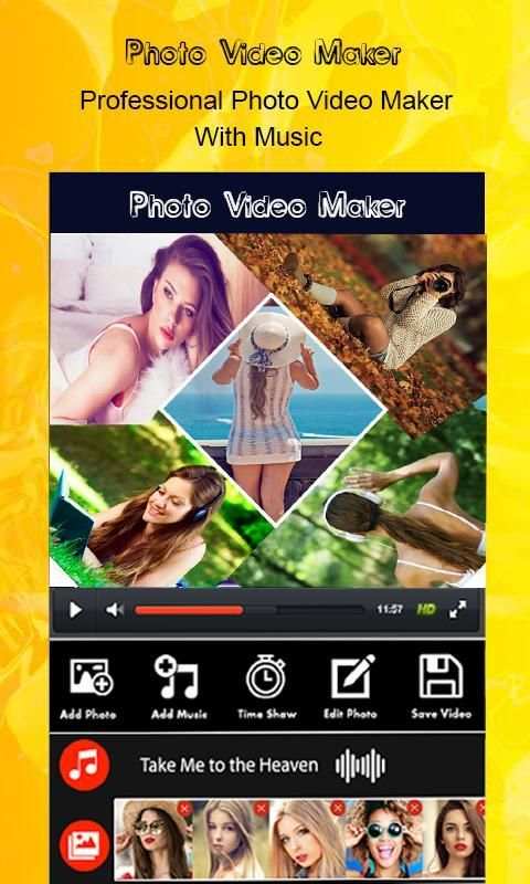 Photo Video Maker with Music - Video song maker स्क्रीनशॉट 2
