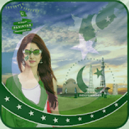14 August Profile DP Maker 2019 : Pak Flag Photo आइकन