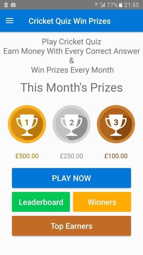 Cricket Quiz Win Prizes - Earn Cash Daily/Monthly स्क्रीनशॉट 2