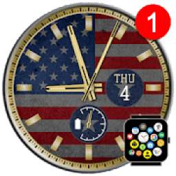 4th of July USA Watch Face Theme for Bubble Clouds