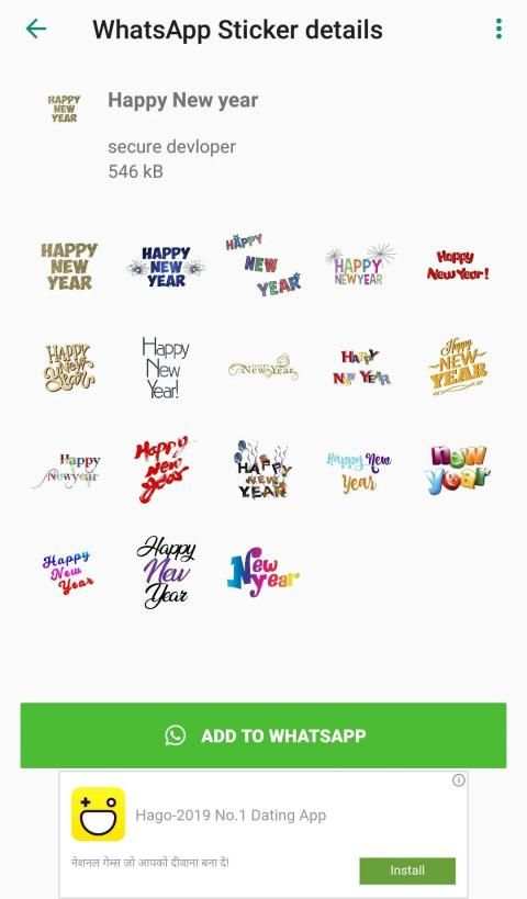 New Year Sticker for Whatsapp - WAStickerApps screenshot 2