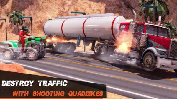 ATV Quad Bike Simulator: Traffic Shooting Game screenshot 1