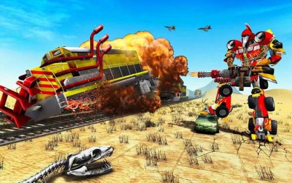 Indian Train Transformation Robot Game screenshot 2