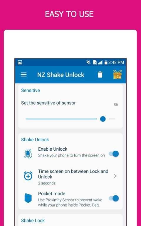 shake Unlock - Shake To Unlock & Shake To Lock स्क्रीनशॉट 2