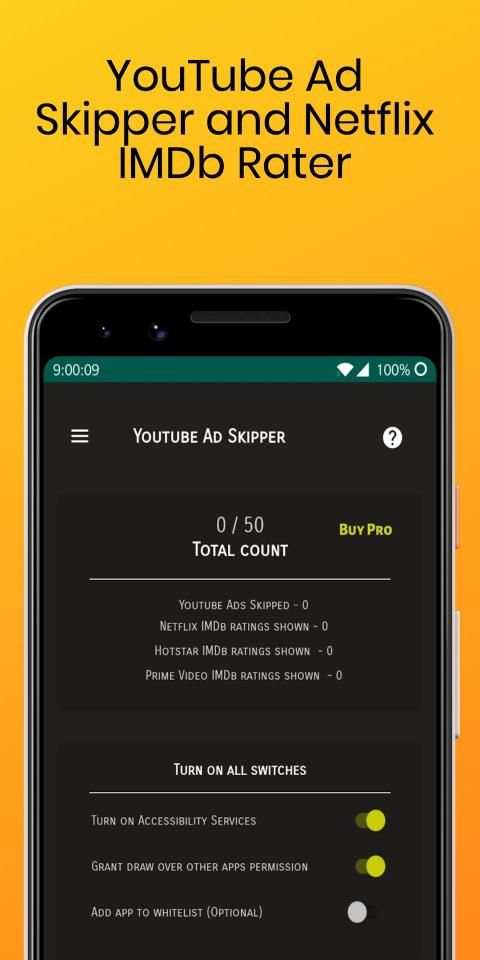Ad Skipper for Youtube and IMDB Rater for Netflix स्क्रीनशॉट 1