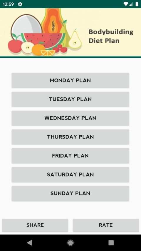 Bodybuilding Diet Plan - 7 Days Diet Chart स्क्रीनशॉट 4