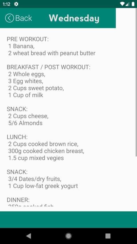 Bodybuilding Diet Plan - 7 Days Diet Chart स्क्रीनशॉट 2