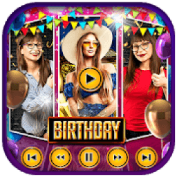 Birthday Video Maker with Song : Magic Video Maker आइकन