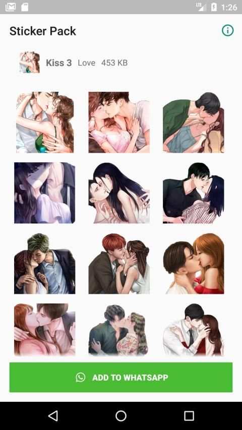 WAStickerApps Kiss Stickers स्क्रीनशॉट 3