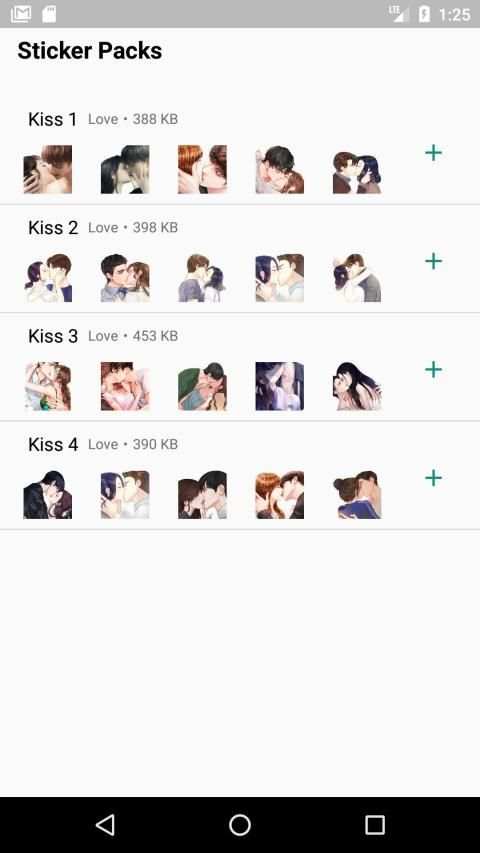 WAStickerApps Kiss Stickers स्क्रीनशॉट 8