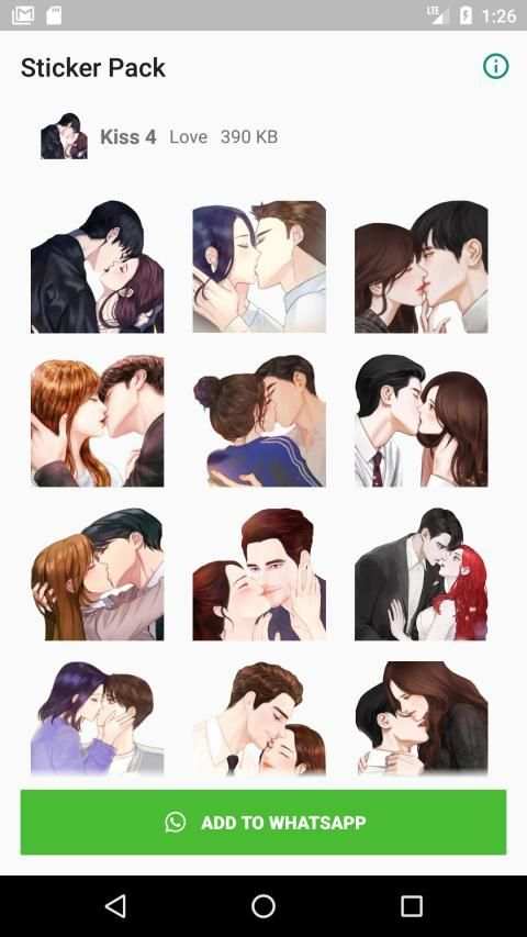 WAStickerApps Kiss Stickers स्क्रीनशॉट 1