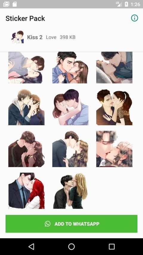 WAStickerApps Kiss Stickers स्क्रीनशॉट 4