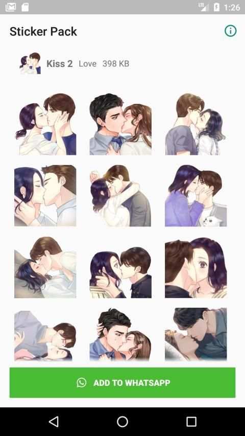 WAStickerApps Kiss Stickers स्क्रीनशॉट 5
