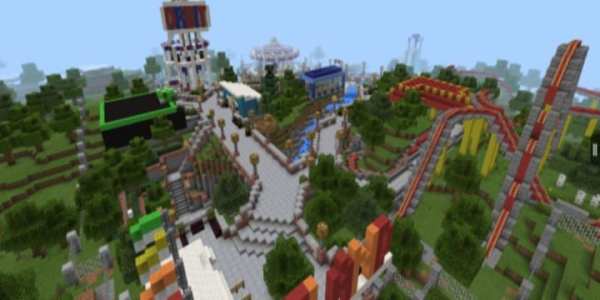 Парк с приключениями Minecraft PE screenshot 3