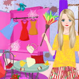 Princess House Cleaning - Messy Bedroom Games आइकन