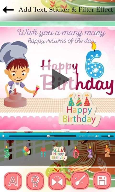 Happy Birthday Video Maker screenshot 2