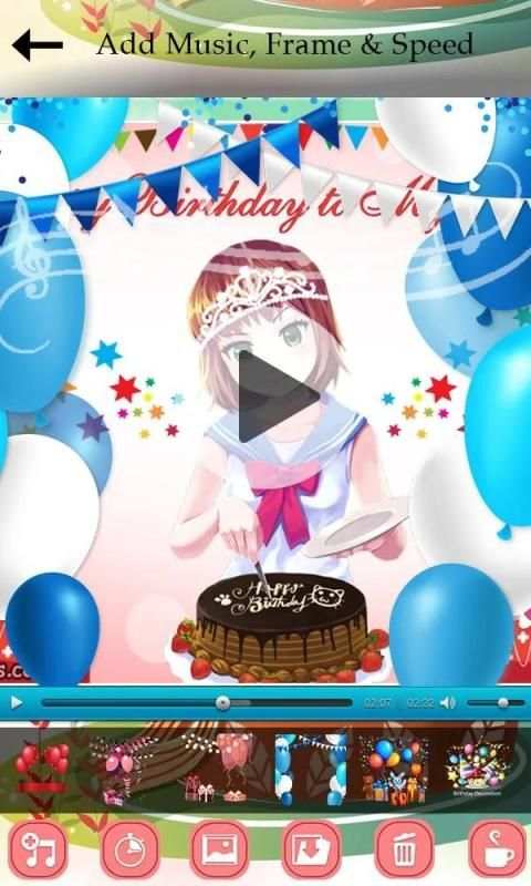 Happy Birthday Video Maker स्क्रीनशॉट 3