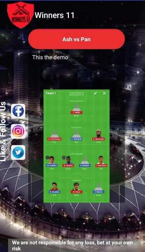 Winners11- Dream11, Myteam11 predictions screenshot 1