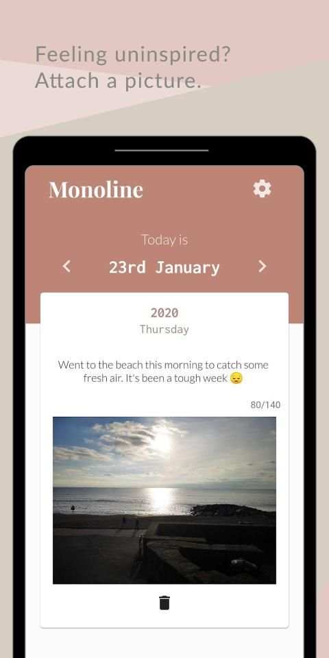 Monoline - line a day journal स्क्रीनशॉट 2