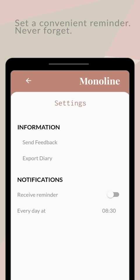 Monoline - line a day journal स्क्रीनशॉट 1
