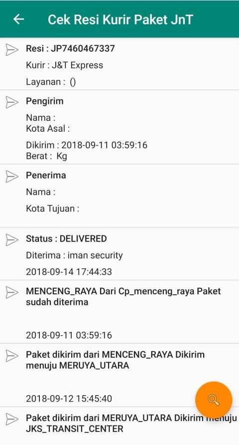 Cek Resi Paket Jnt screenshot 1