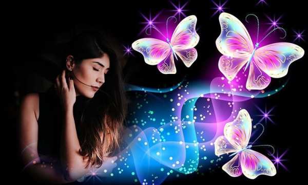 Neon Butterfly Flower Photo Frames screenshot 2