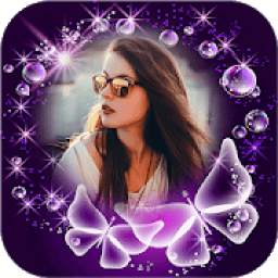 Neon Butterfly Flower Photo Frames 1.0
