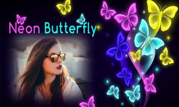 Neon Butterfly Flower Photo Frames screenshot 5