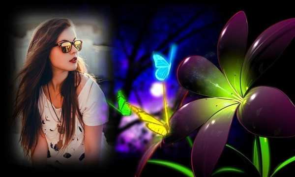 Neon Butterfly Flower Photo Frames screenshot 4