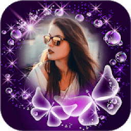 Neon Butterfly Flower Photo Frames आइकन