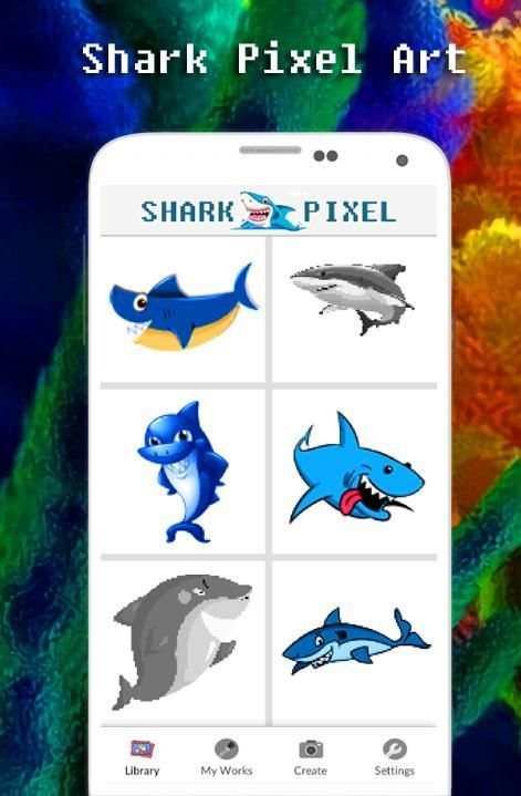 Funny Shark Color By Number - Pixel Art screenshot 7